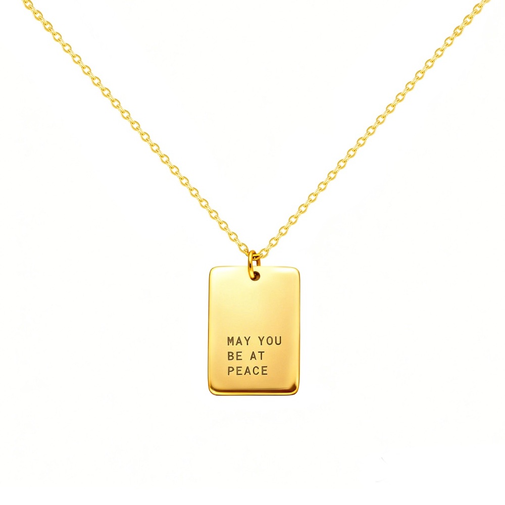 Peaceful Gold Pendant Necklace